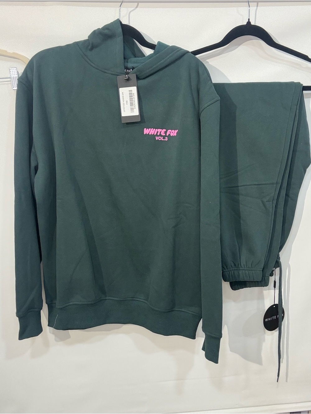 White Fox Boutique SET Pine Green Offstage Hoodie +Sweatpant